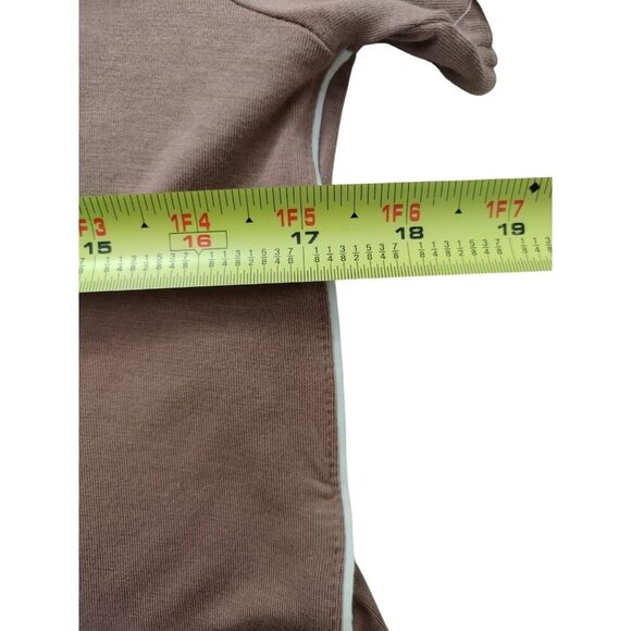 Women's short sleeve button down pajama set with pants in brown, size XS, NWT - Picture 5 of 8